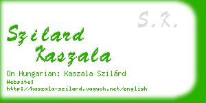 szilard kaszala business card