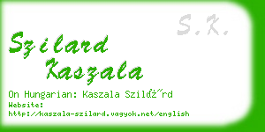 szilard kaszala business card